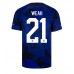 Günstige Vereinigte Staaten Timothy Weah #21 Auswärts Fussballtrikot WM 2022 Kurzarm